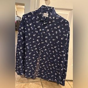 T-FUSION by montee hollond, blue. Includes all buttons. No tears or stains.